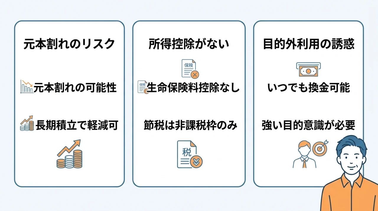 新NISAを使って教育資金を貯める3つのデメリット