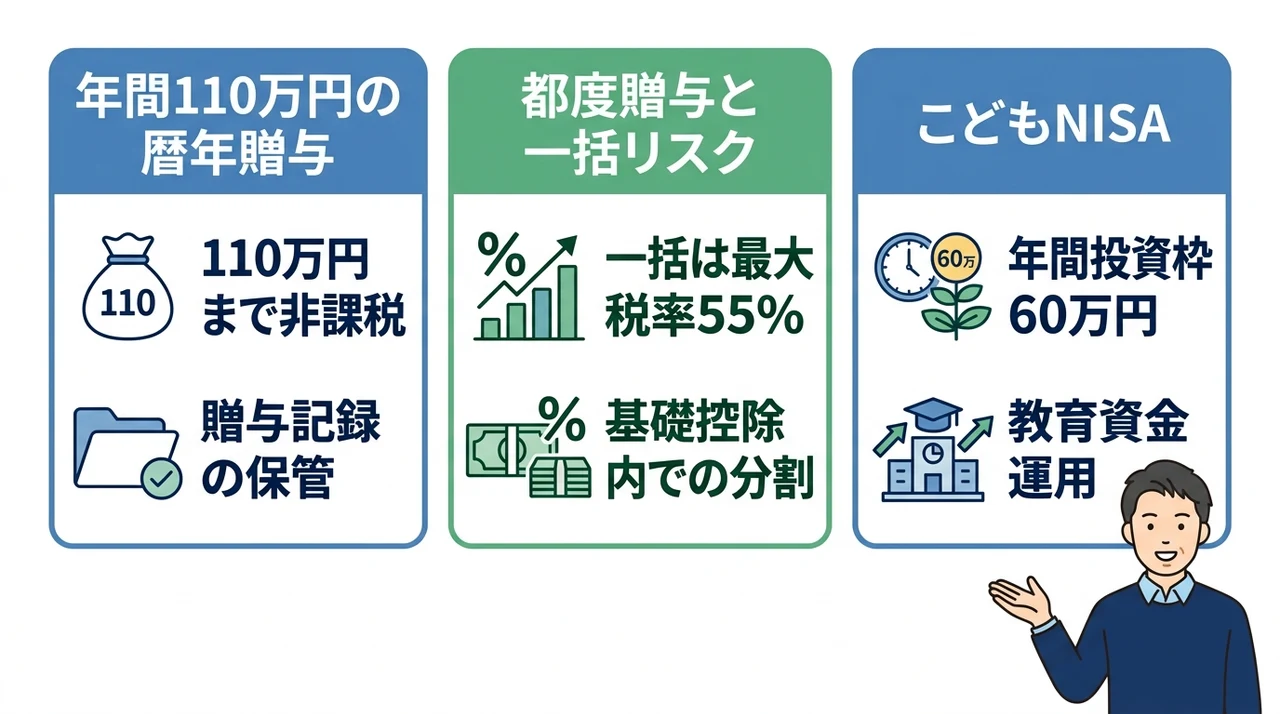 子供への資産移管時の贈与税回避策を徹底解説