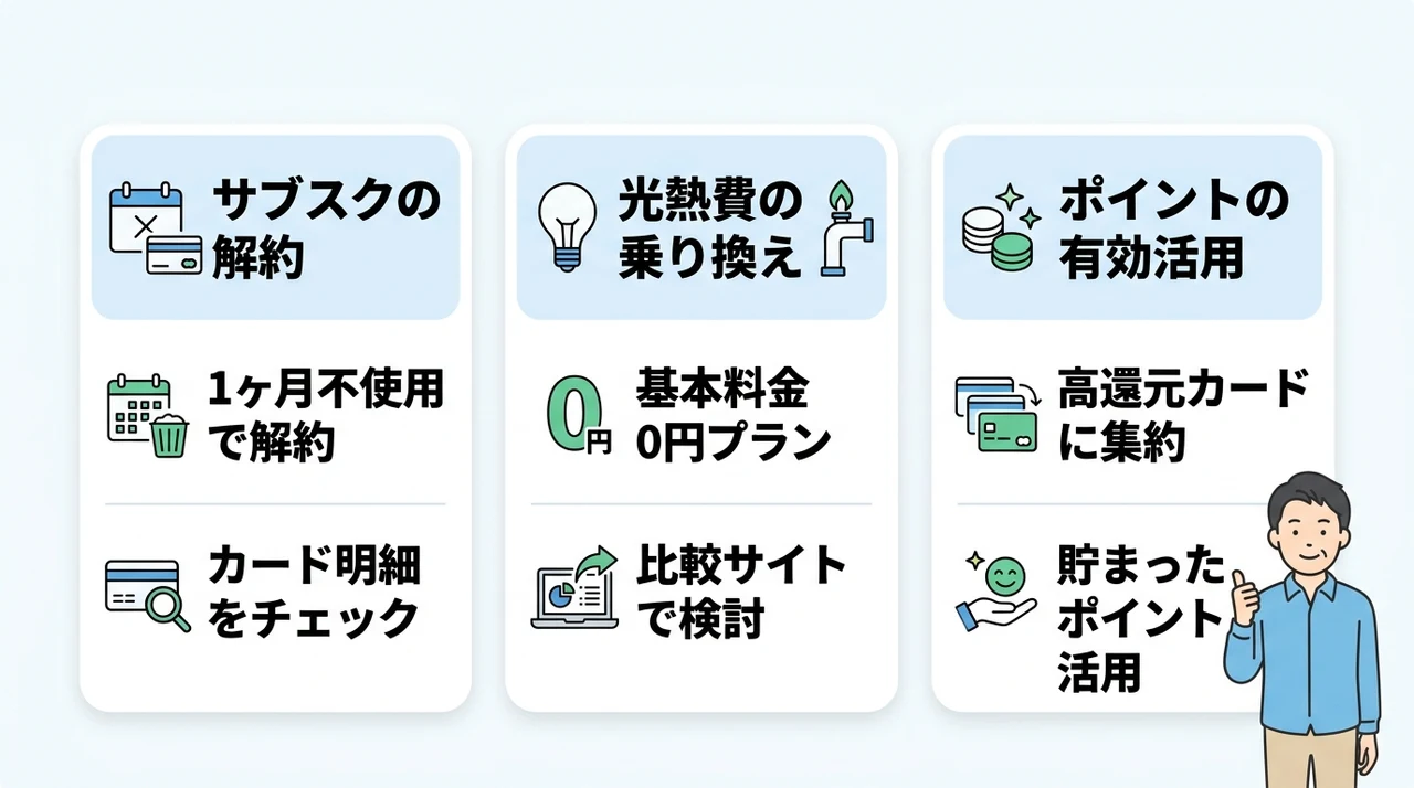 サブスクと光熱費を整理する