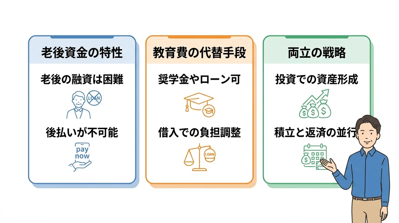 教育費と老後資金どちらを優先すべきか